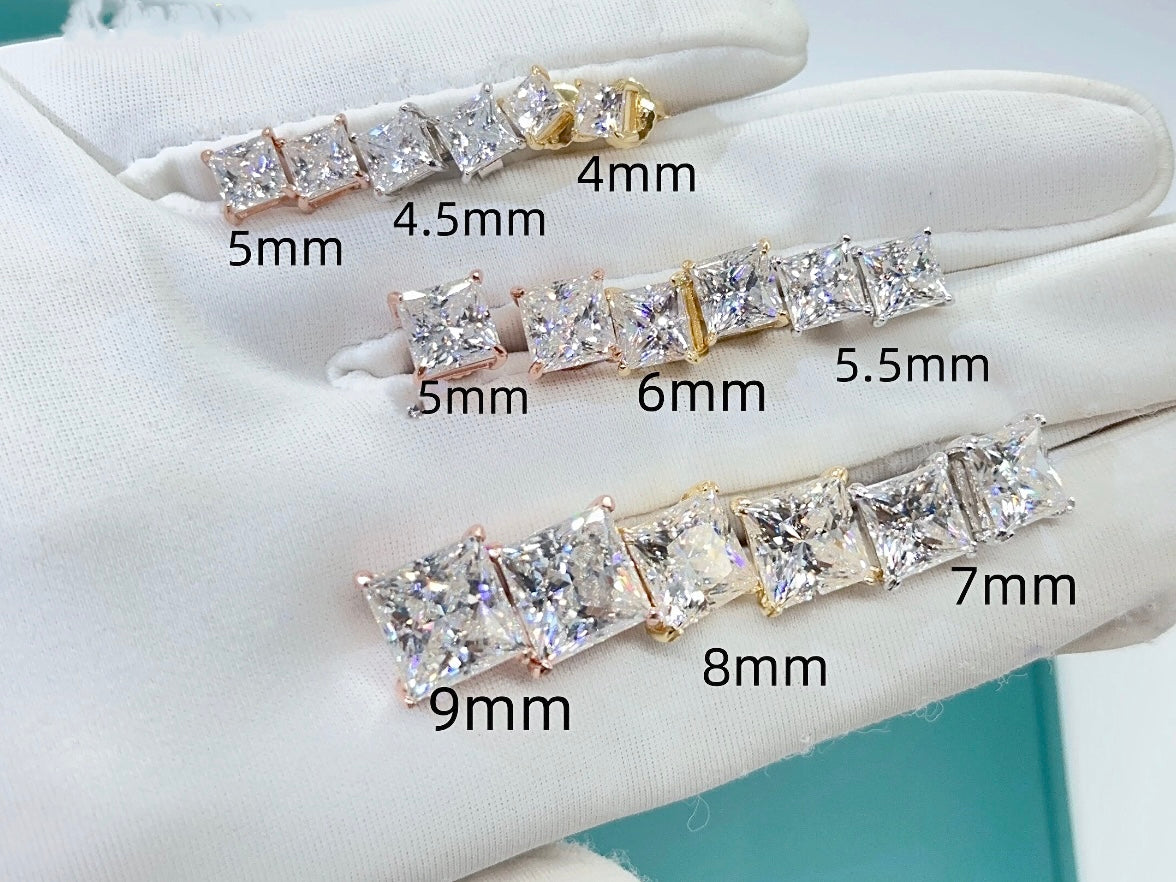 Mirror Stud Earrings VVS – Kenzoui Jewelry