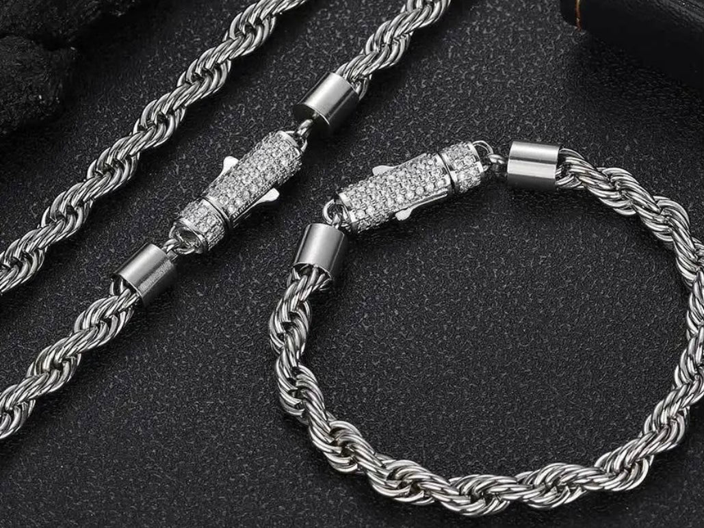CZ Rope Bracelet