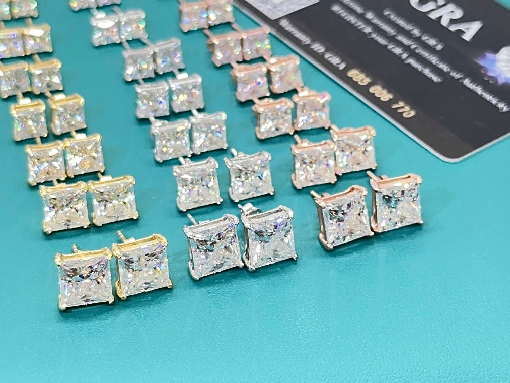 Mirror Stud Earrings VVS