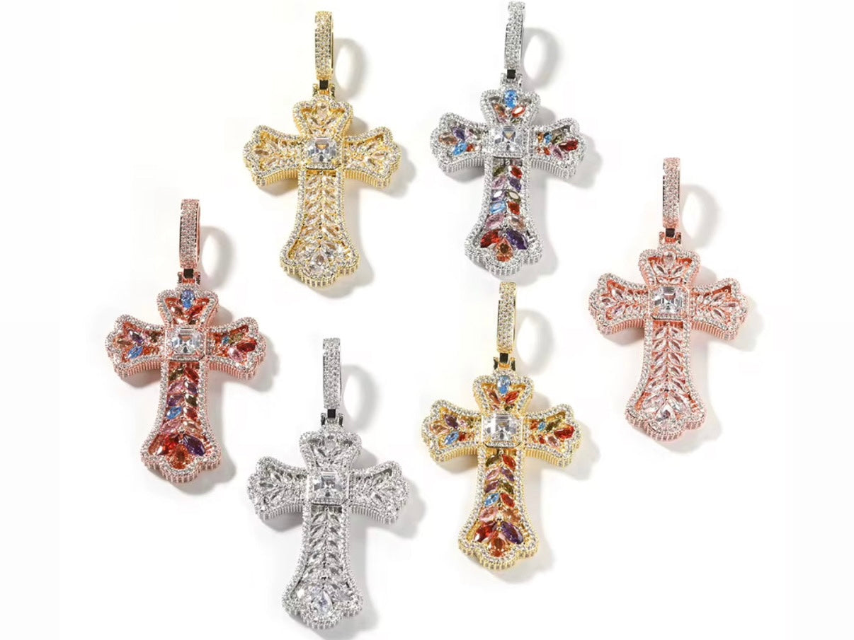 Chrome Cross Pendant