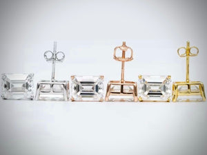 Emerald Cut Earrings VVS
