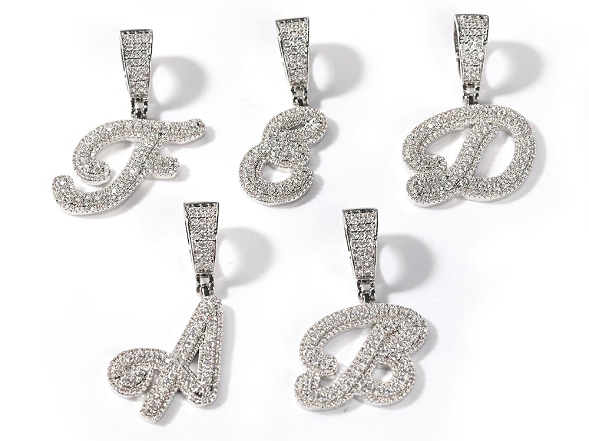 Smaller Brush Name Letter Necklace