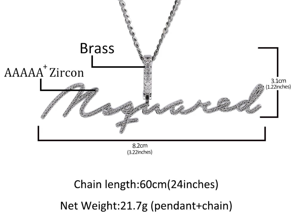 Slim Cursive Pendant