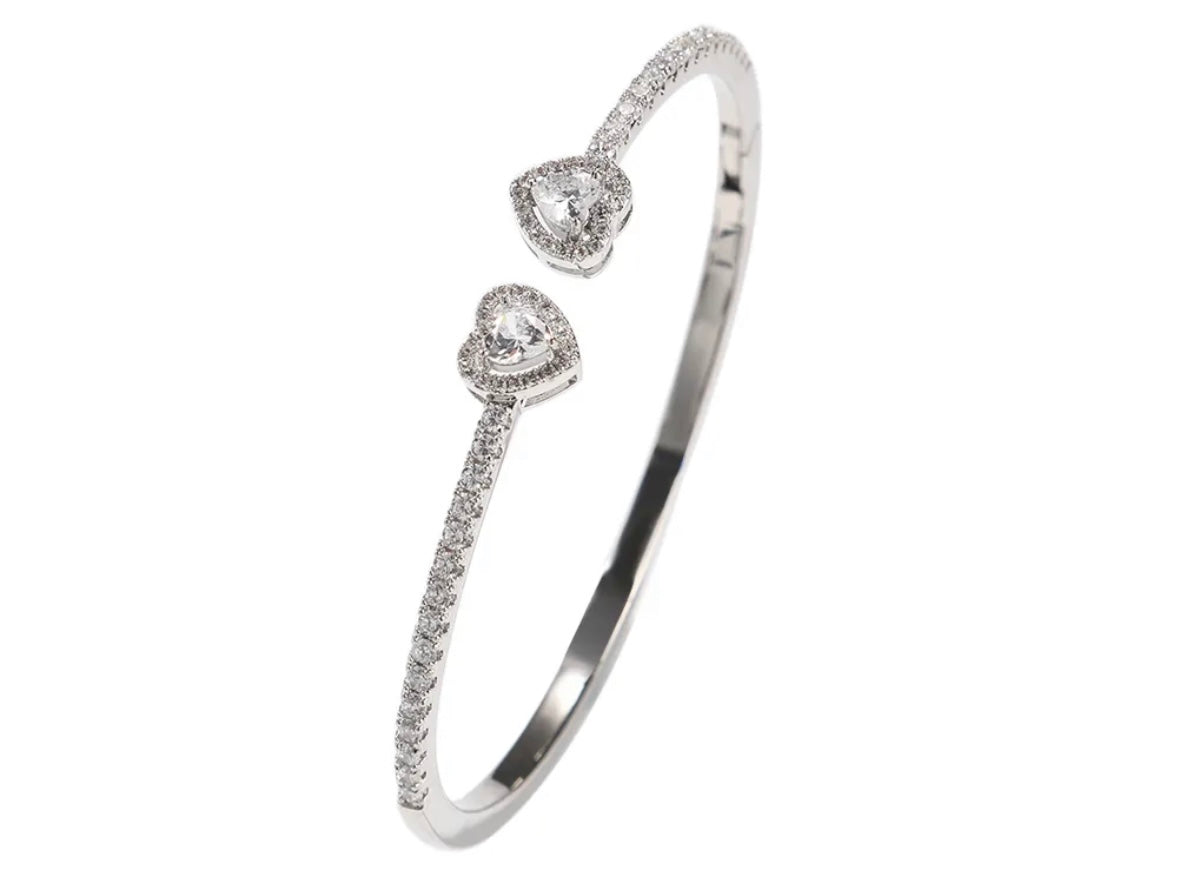 Heart Charm Bangle