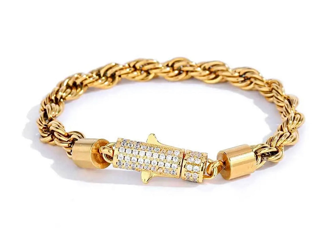 CZ Rope Bracelet