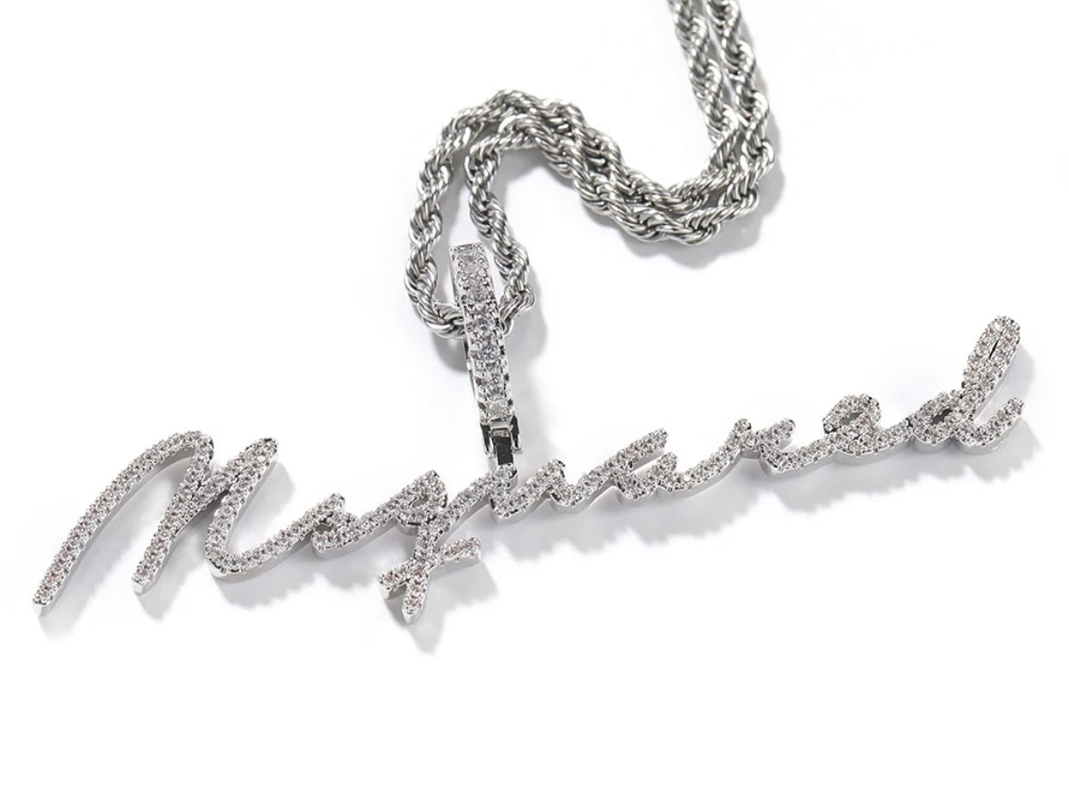Slim Cursive Pendant