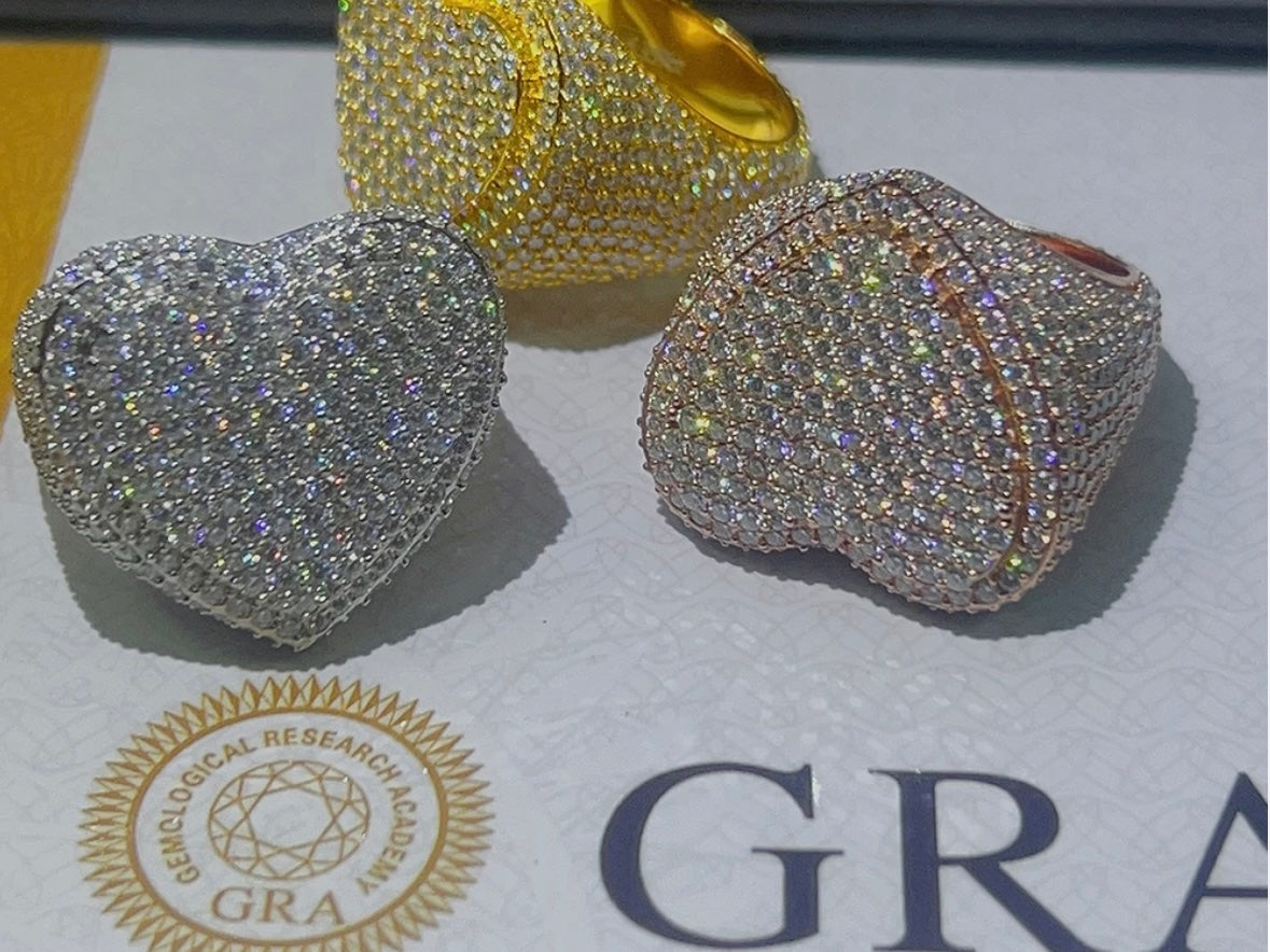 Iced Hearted Ring VVS