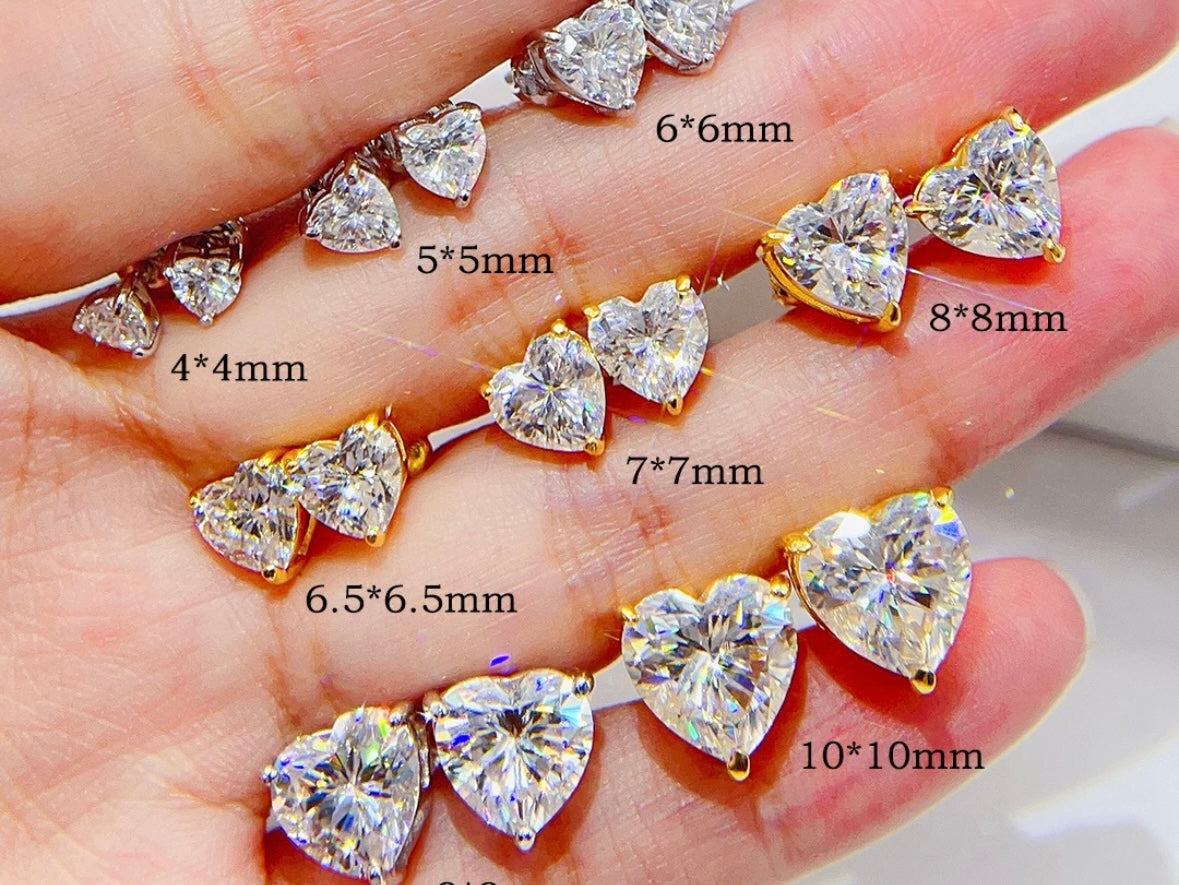 Heart Shaped Earrings VVS