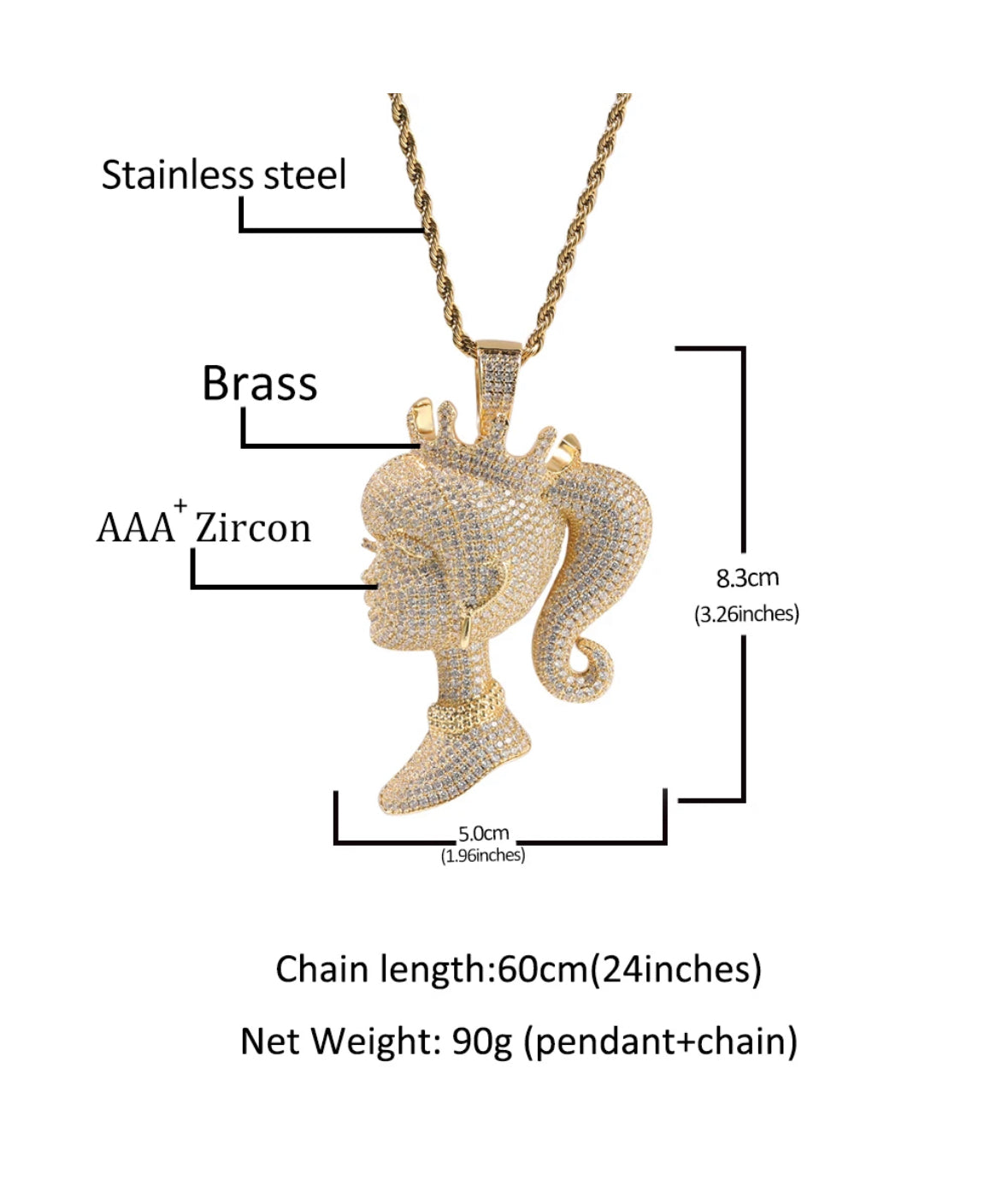 Barbie Head Pendant