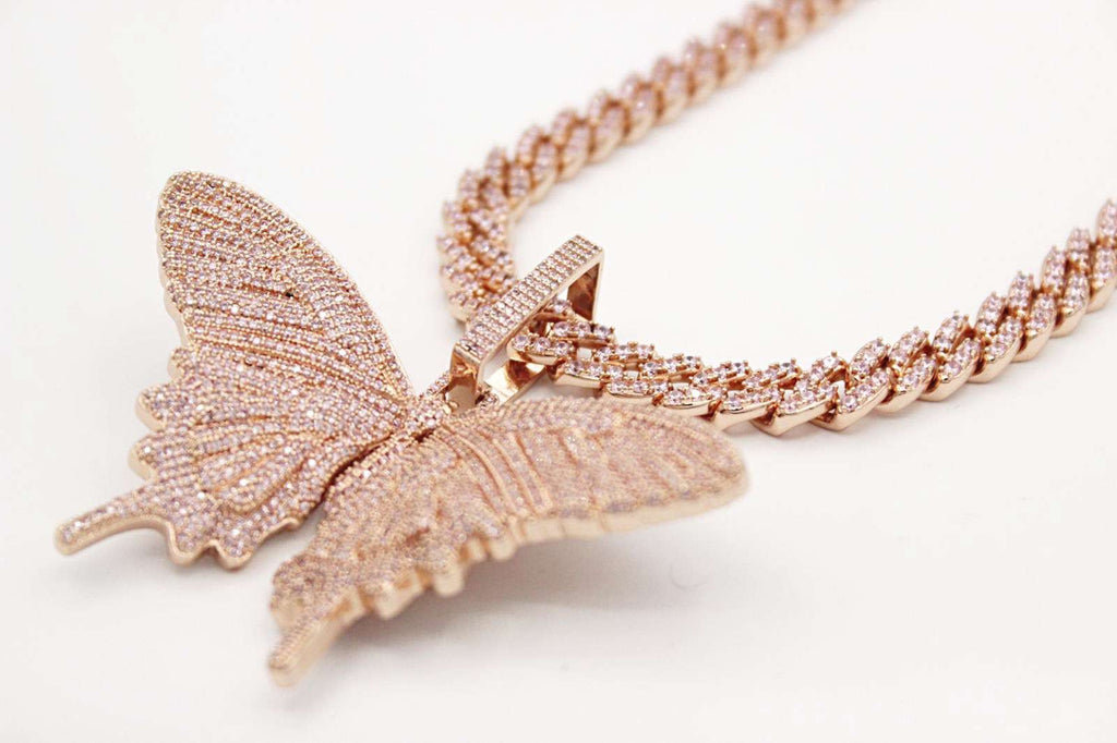 Pink Butterfly Pendant