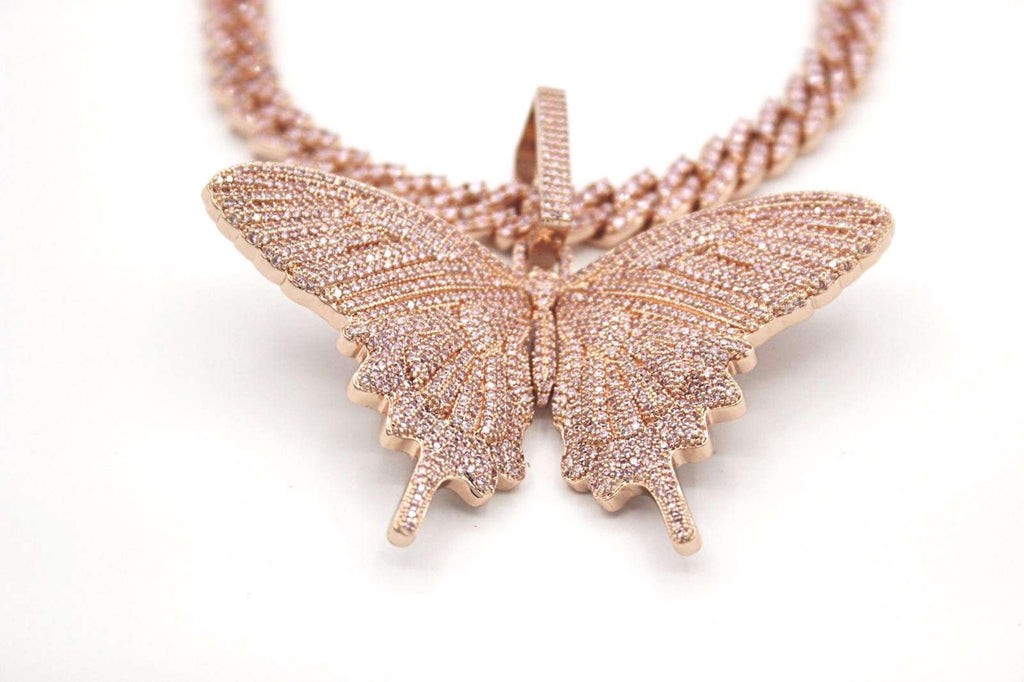 Pink Butterfly Pendant