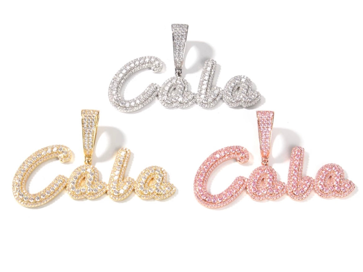 Brush Letter Name Necklace