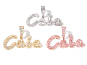 Brush Letter Name Necklace
