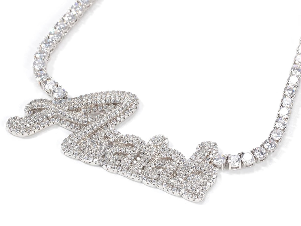 Bubble Letter Name Necklace