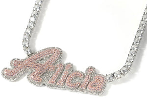 Bubble Letter Name Necklace